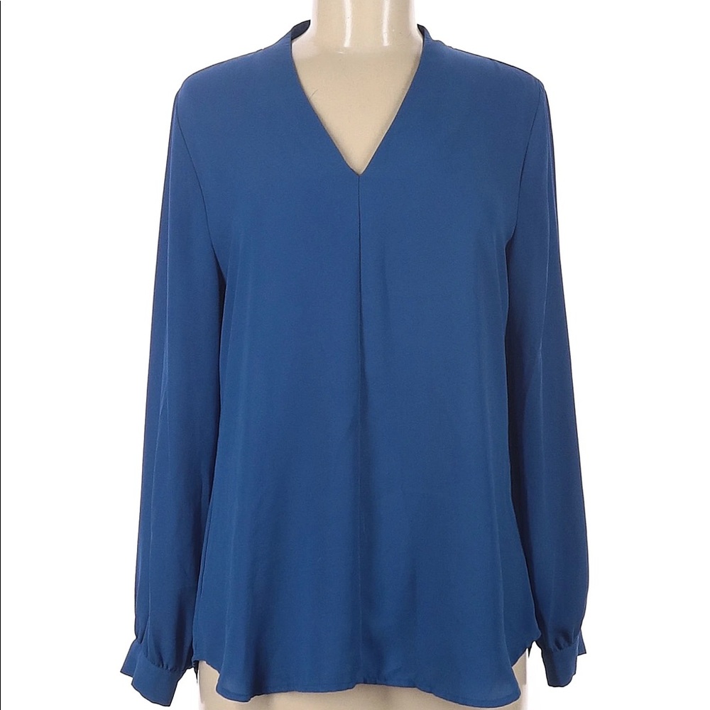 Blue Violet and Claire V-Neck Long‎ Sleeve Blouse Size Medium